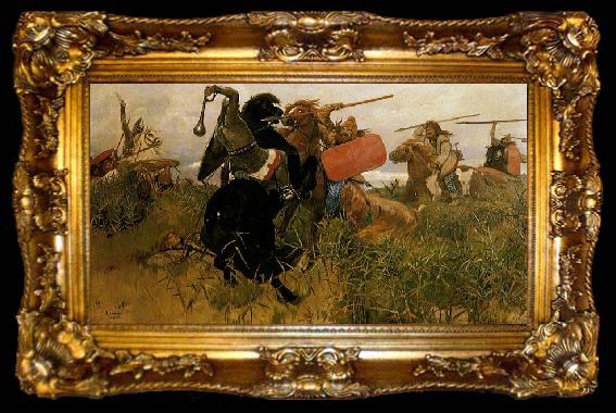 framed  Viktor Vasnetsov Fight of Scythians and Slavs, ta009-2